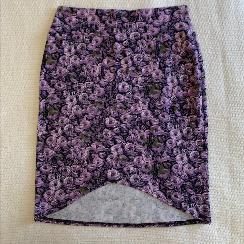 High low skirt patern floral print